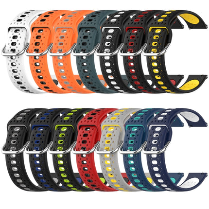 20mm Breathable Two-Color Silicone Watch Band, For Garmin VivoMove Luxe