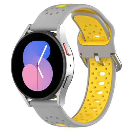 20mm Breathable Two-Color Silicone Watch Band, For Samsung Galaxy Watch 5 44mm