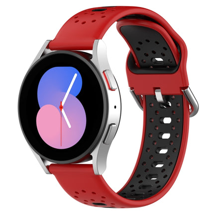 20mm Breathable Two-Color Silicone Watch Band, For Samsung Galaxy Watch 5 Pro 45mm