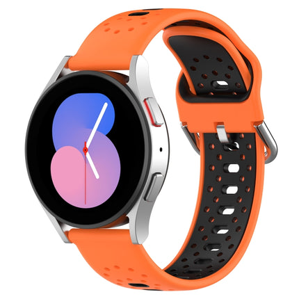 20mm Breathable Two-Color Silicone Watch Band, For Samsung  Galaxy Watch 4 Classic 42mm