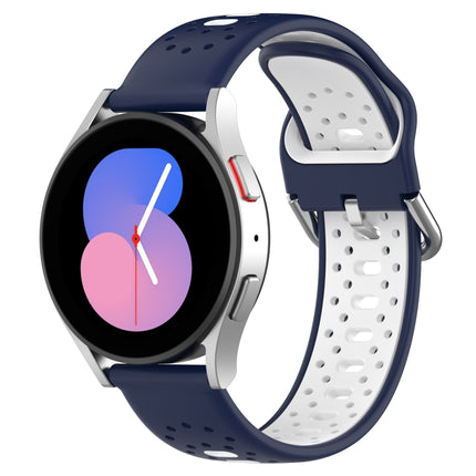 20mm Breathable Two-Color Silicone Watch Band, For Samsung  Galaxy Watch 4 Classic 42mm