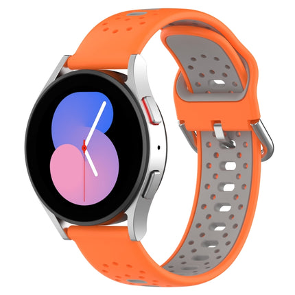 20mm Breathable Two-Color Silicone Watch Band, For Samsung Galaxy Watch Active 2 40mm