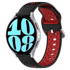 For Samsung Galaxy Watch 6 44mm / Black+Red