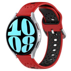 For Samsung Galaxy Watch 6 44mm / Red+Black