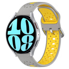 For Samsung Galaxy Watch 6 44mm / Grey+Yellow