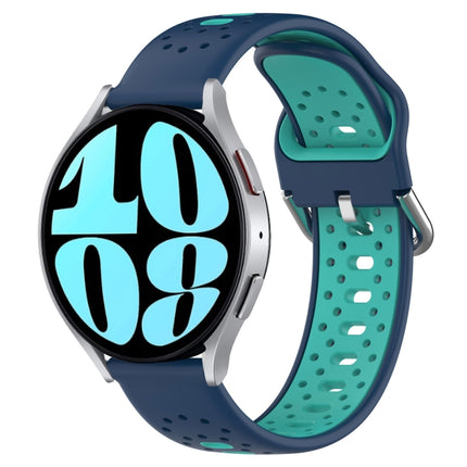 20mm Breathable Two-Color Silicone Watch Band, For Samsung Galaxy Watch 6 44mm