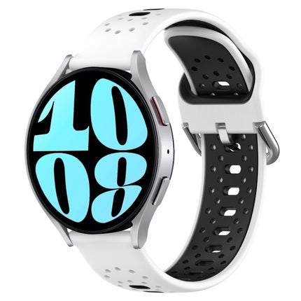 20mm Breathable Two-Color Silicone Watch Band, For Samsung Galaxy Watch 6 40mm