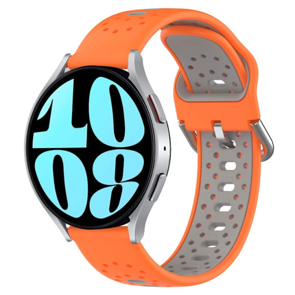 20mm Breathable Two-Color Silicone Watch Band, For Samsung Galaxy Watch 6 40mm
