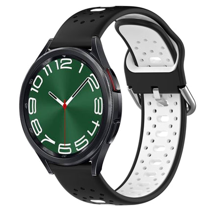 20mm Breathable Two-Color Silicone Watch Band, For Samsung Galaxy Watch 6 Classic 47mm