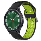 For Samsung Galaxy Watch 6 Classic 47mm / Black+Lime Green