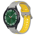 For Samsung Galaxy Watch 6 Classic 47mm / Grey+Yellow