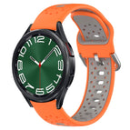 For Samsung Galaxy Watch 6 Classic 43mm / Orange+Grey