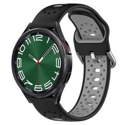 20mm Breathable Two-Color Silicone Watch Band, For Samsung Galaxy Watch 6 Classic 43mm