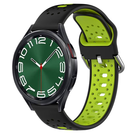 20mm Breathable Two-Color Silicone Watch Band, For Samsung Galaxy Watch 6 Classic 43mm
