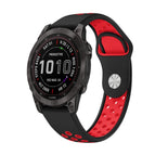 For Garmin Fenix 7 / Black+Red