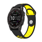 For Garmin Fenix 7 / Black+Yellow