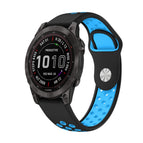 For Garmin Fenix 7 / Black+Blue