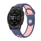 For Garmin Fenix 7 / Midnight Blue+Pink