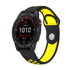 For Garmin Fenix 7 Solar / Black+Yellow