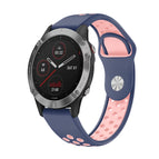 For Garmin Fenix 6 GPS / Midnight Blue+Pink