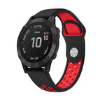 For Garmin Fenix 6 Pro GPS / Black+Red