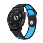 For Garmin Fenix 6 Pro GPS / Black+Blue