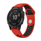 For Garmin Fenix 6 Pro GPS / Red+Black
