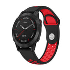 For Garmin Fenix 6 Sapphire GPS / Black+Red