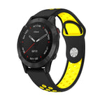 For Garmin Fenix 6 Sapphire GPS / Black+Yellow
