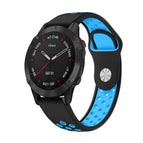 For Garmin Fenix 6 Sapphire GPS / Black+Blue