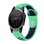 For Garmin Fenix 5 / Mint Green+Midnight Blue