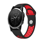 For Garmin Fenix 5 / Black+Red
