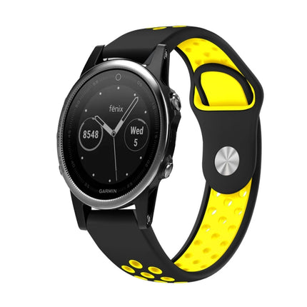 22mm Sports Breathable Silicone Watch Band, For Garmin Fenix 6 Sapphire GPS, For Garmin Fenix 5