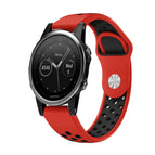 For Garmin Fenix 5 / Red+Black