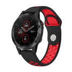 For Garmin Fenix 5 Plus / Black+Red