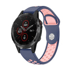 For Garmin Fenix 5 Plus / Midnight Blue+Pink