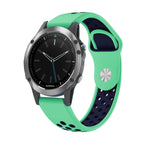 For Garmin Quatix 5 / Mint Green+Midnight Blue