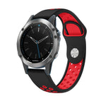 For Garmin Quatix 5 / Black+Red