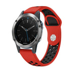 For Garmin Quatix 5 / Red+Black