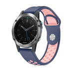 For Garmin Quatix 5 / Midnight Blue+Pink