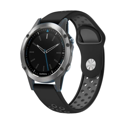 22mm Sports Breathable Silicone Watch Band, For Garmin Quatix 5 Sapphire, For Garmin Forerunner 955