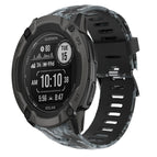 For Garmin Instinct 2X Solar / Black+Digital  Camouflage