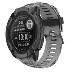 For Garmin Instinct 2X Solar / Grey+Army Camouflage