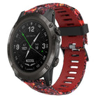 For Garmin D2 Delta PX / Red+Jellyfish Camouflage