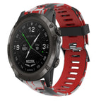 For Garmin D2 Delta PX / Red+Army Camouflage