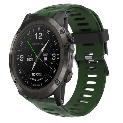 26mm Camouflage Printed Silicone Watch Band, For Garmin Instinct 2X Solar, For Garmin D2 Delta PX, For Garmin Tactix 7 Pro, For Garmin Tactix 7