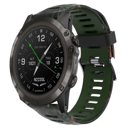 26mm Camouflage Printed Silicone Watch Band, For Garmin Instinct 2X Solar, For Garmin D2 Delta PX, For Garmin Tactix 7 Pro, For Garmin Tactix 7