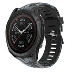 For Garmin Tactix 7 Pro / Black+Digital  Camouflage