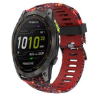 For Garmin Enduro 2 / Red+Jellyfish Camouflage