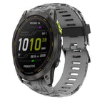 For Garmin Enduro 2 / Grey+Army Camouflage